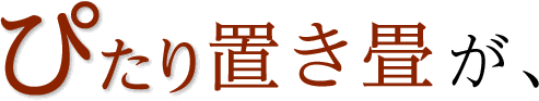 Pitari置き畳が、